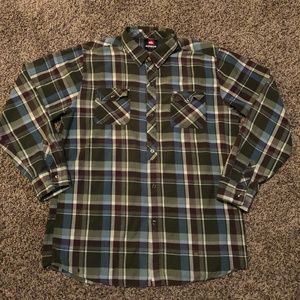 Quicksilver Long Sleeve Button Down Shirt Xl
